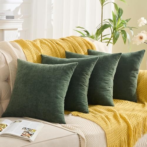Gawamay 18"x18" Chenille Throw Pillow Covers 4-Pack: $31.44 Gawamay 18"x18" Chenille Throw Pillow Covers 4-Pack: $31.44