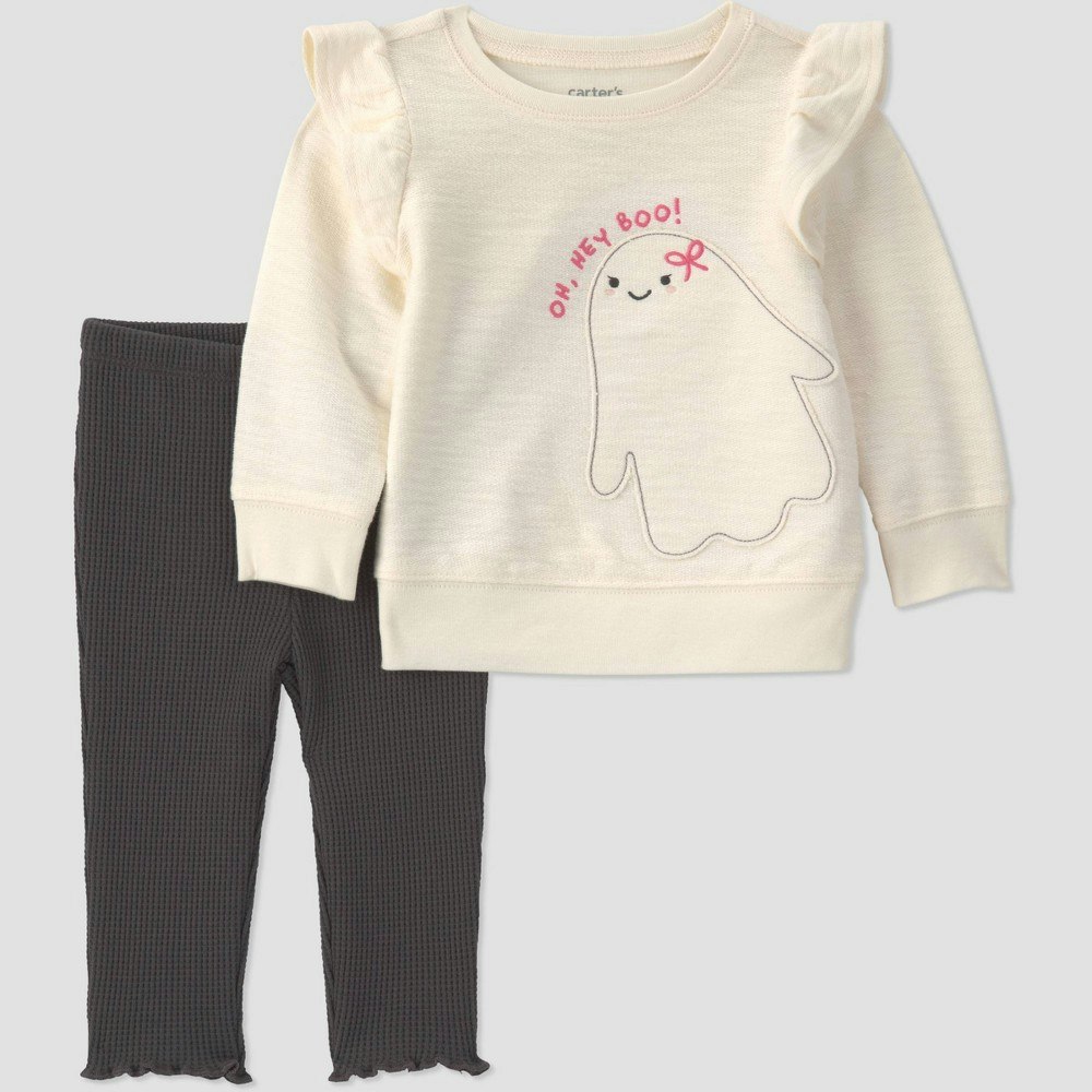 Carter's Just One You Baby Girls' 2-Piece Fleece Ghost Ruffle Sweatshirt and Leggings Set: $14 Carter's Just One You Baby Girls' 2-Piece Fleece Ghost Ruffle Sweatshirt and Leggings Set: $14