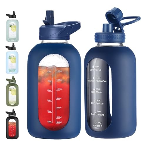 Ealgro 64-ounce Glass Water Bottle with Straw: $22.94 Ealgro 64-ounce Glass Water Bottle with Straw: $22.94