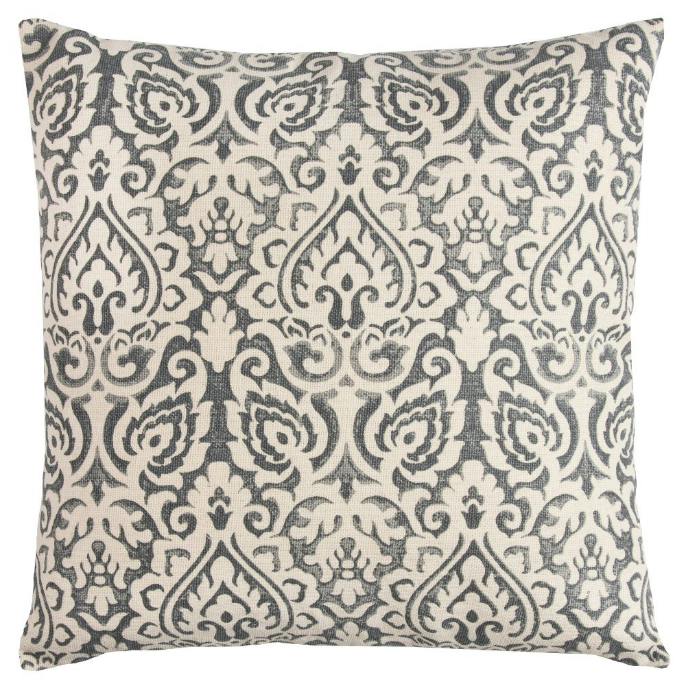Rizzy Home 22"x22" Gray Damask Throw Pillow: $23.49 Rizzy Home 22"x22" Gray Damask Throw Pillow: $23.49