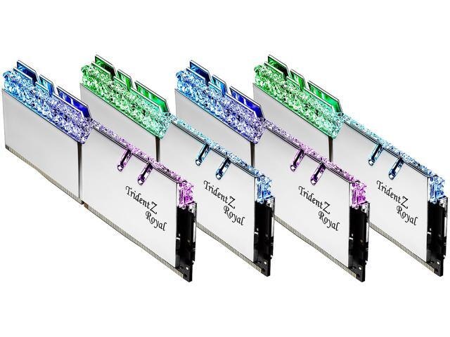 G. Skill Trident Z Royal 64GB DDR4 3200MHz RGB Desktop Memory 4-Pack: $699 G. Skill Trident Z Royal 64GB DDR4 3200MHz RGB Desktop Memory 4-Pack: $699