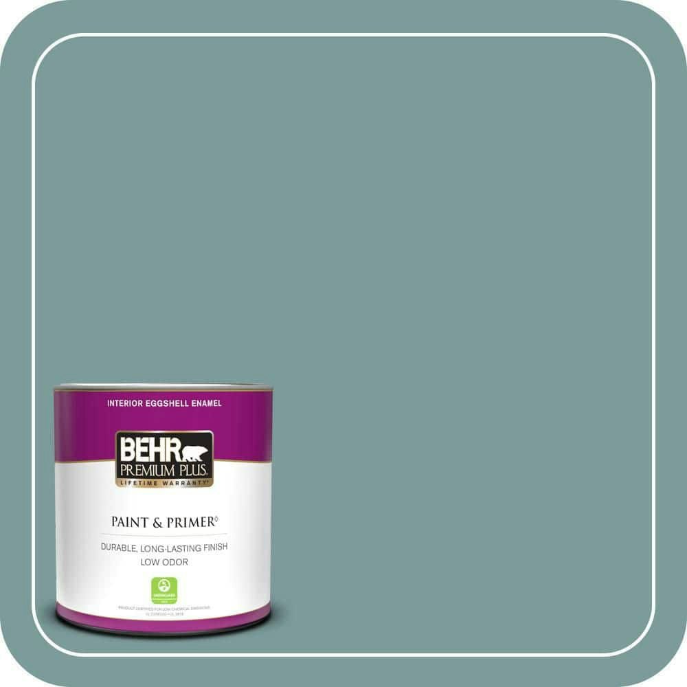 Blue Agave Eggshell Enamel Interior Paint and Primer 1-Quart: $18.48 Blue Agave Eggshell Enamel Interior Paint and Primer 1-Quart: $18.48