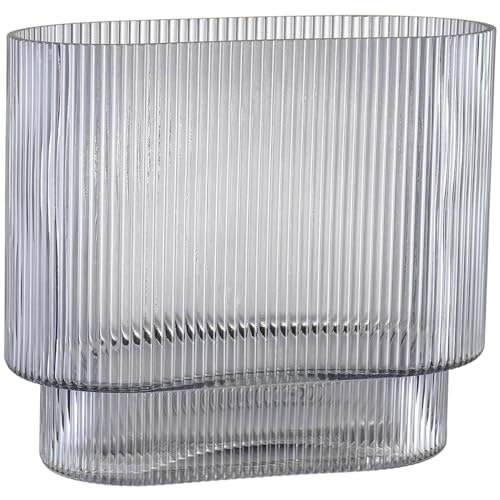 Yanwe1 7-Inch Ribbed Glass Vase: $23.79