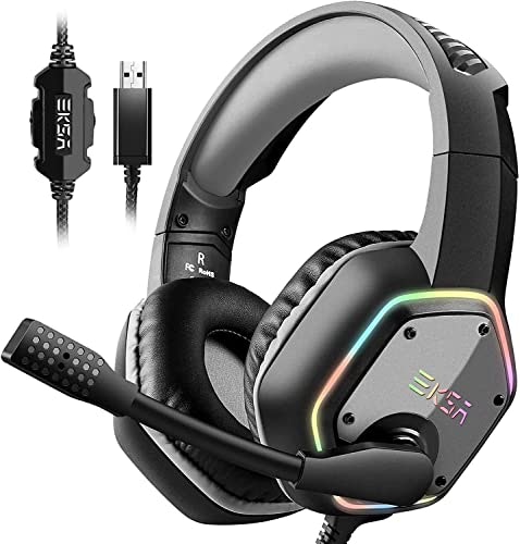 EKSA E1000 USB Gaming Headset with Microphone: $25.49