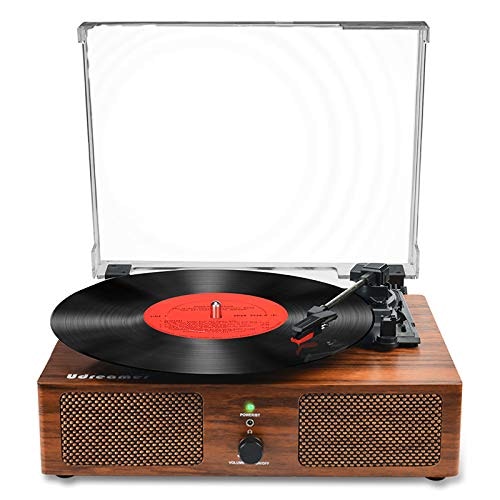 3-Speed Wireless Belt-Driven Turntable with Built-in Speakers: $36.98