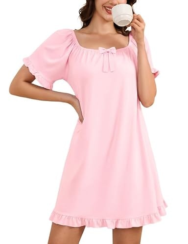 Marvmys Women's Vintage Short Sleeve Sleep Shirt: $18.73 Marvmys Women's Vintage Short Sleeve Sleep Shirt: $18.73