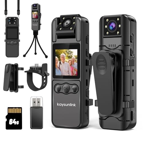Kaysunlink 64GB 1080p FHD Portable Body Camera: $42.37 Kaysunlink 64GB 1080p FHD Portable Body Camera: $42.37