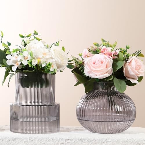 Yanwe1 Ribbed Glass Vase 2-Pack: $33.24 Yanwe1 Ribbed Glass Vase 2-Pack: $33.24