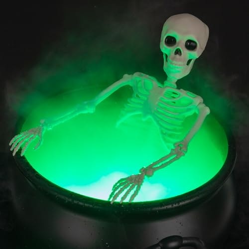 Witches Cauldron on Tripod with Skeleton and Fog Maker: $31.99 Witches Cauldron on Tripod with Skeleton and Fog Maker: $31.99