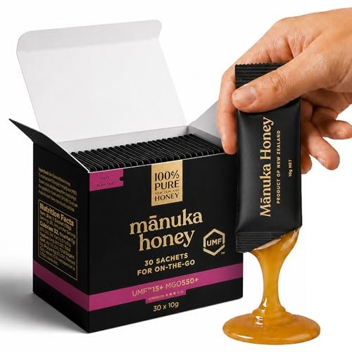 Manuka Honey UMF 15+ MGO 550+ 30-Count 10g Sachet Pack: $50.98 Manuka Honey UMF 15+ MGO 550+ 30-Count 10g Sachet Pack: $50.98