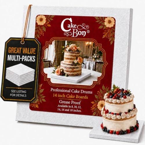 Cakebon 14-Inch Square Cake Drum: $8.53