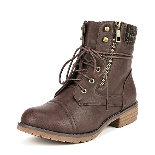 Dream Pairs Women's Lace-Up Ankle Combat Boots: $37.98
