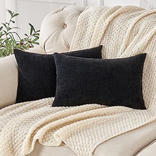 Gawamay 12"x20" Chenille Lumbar Throw Pillow Covers 2-Pack: $13.58 Gawamay 12"x20" Chenille Lumbar Throw Pillow Covers 2-Pack: $13.58