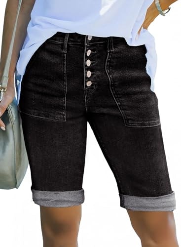 Sidefeel Women's High Waisted Stretchy Bermuda Shorts: $20.99 Sidefeel Women's High Waisted Stretchy Bermuda Shorts: $20.99