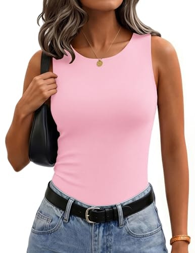 Zeagoo Women's Double-Lined Crew Neck Tank Top: $11.96