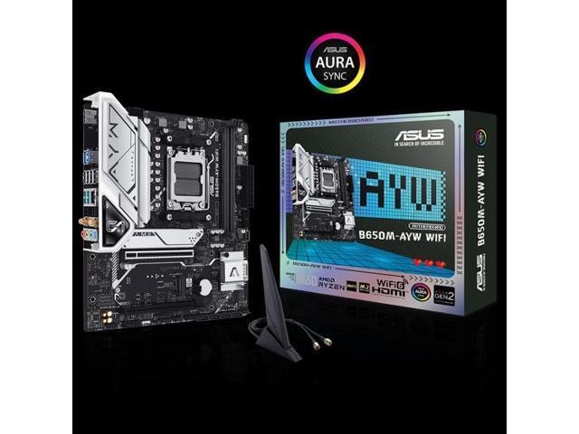 Asus B650M-AYW WiFi Micro-ATX Motherboard: $151.45 Asus B650M-AYW WiFi Micro-ATX Motherboard: $151.45