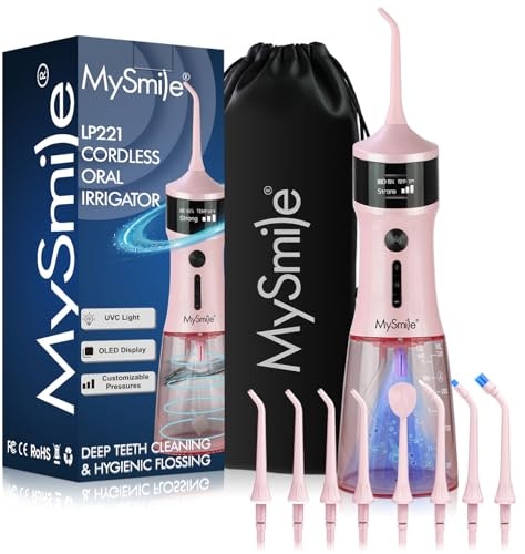 MySmile LP221 Cordless Water Flosser with UVC Light and OLED Display: $46.97 MySmile LP221 Cordless Water Flosser with UVC Light and OLED Display: $46.97