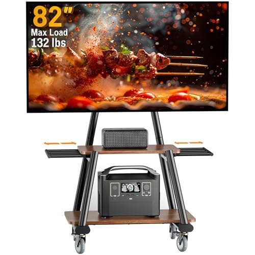 Perlegear PGTVMC25B Mobile TV Cart for 43"-82" TVs: $185.98 Perlegear PGTVMC25B Mobile TV Cart for 43"-82" TVs: $185.98