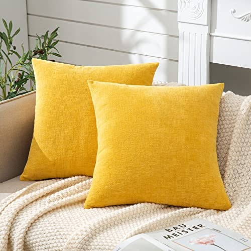 Gawamay 16x16-Inch Chenille Throw Pillow Covers 2-Pack: $13 Gawamay 16x16-Inch Chenille Throw Pillow Covers 2-Pack: $13