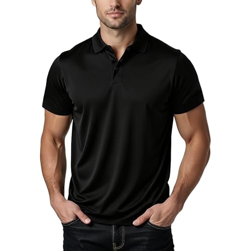 Men's Quick Dry Moisture Wicking Polo Shirt: $8.49