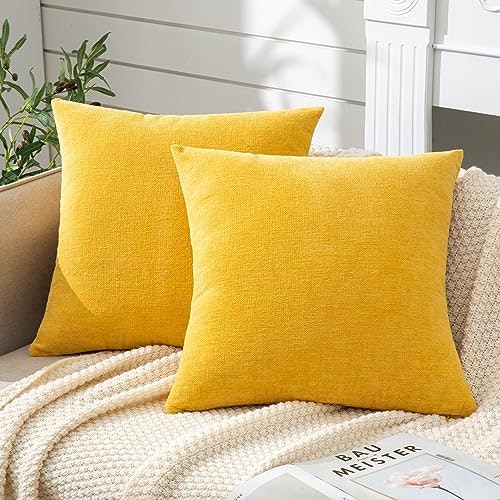 Gawamay 24x24-inch Chenille Throw Pillow Covers 2-Pack: $19.12 Gawamay 24x24-inch Chenille Throw Pillow Covers 2-Pack: $19.12