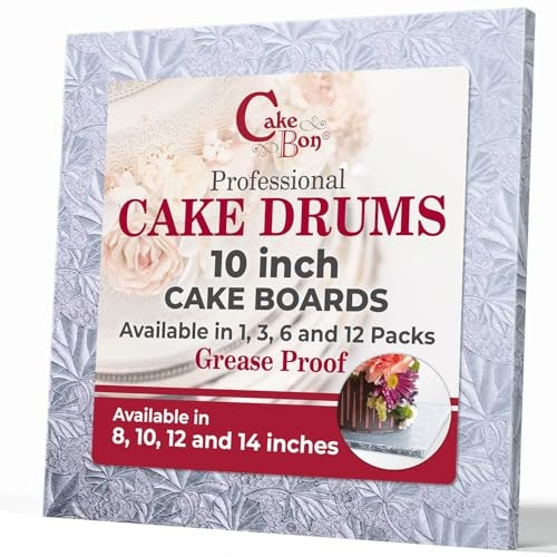 Cakebon 10-Inch Silver Square Cake Drums 3-Pack: $15.07 Cakebon 10-Inch Silver Square Cake Drums 3-Pack: $15.07