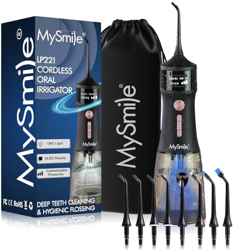 MySmile LP221 Cordless Water Flosser with UVC Light and OLED Display: $50.50 MySmile LP221 Cordless Water Flosser with UVC Light and OLED Display: $50.50