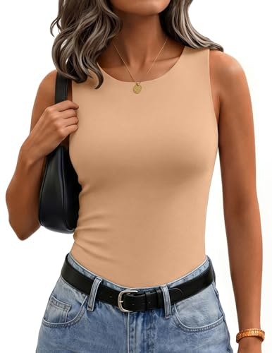 Zeagoo Women's Double-Lined Crew Neck Tank Top: $11.97 Zeagoo Women's Double-Lined Crew Neck Tank Top: $11.97
