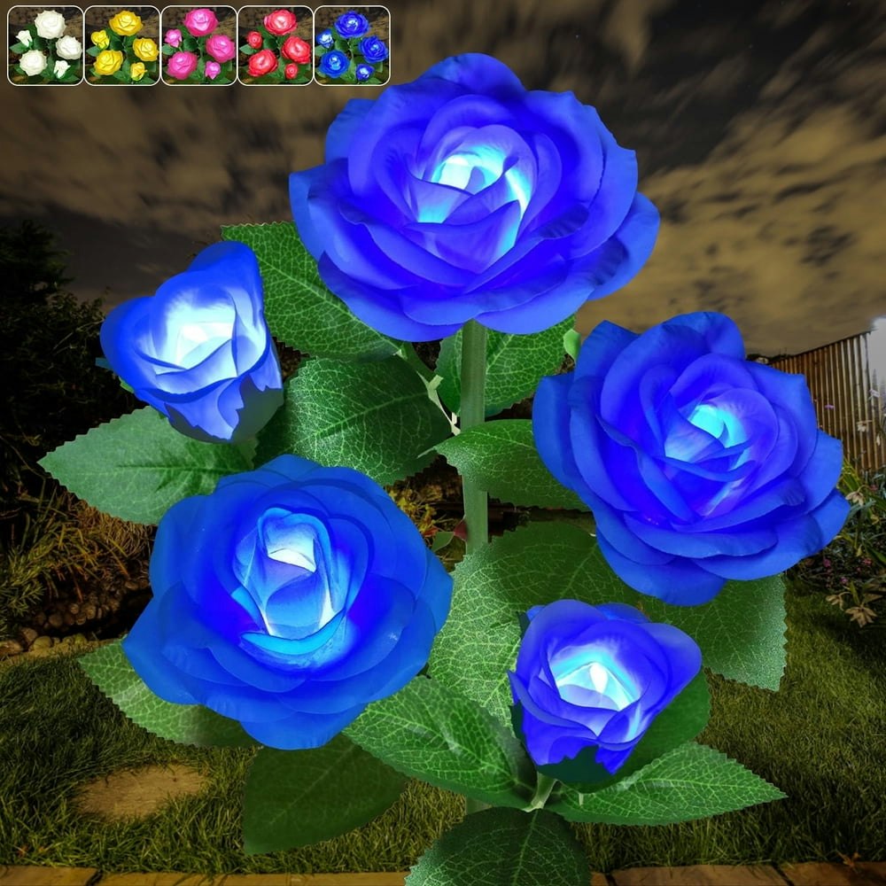 Solar Rose Garden Lights 5-Pack: $11.99 Solar Rose Garden Lights 5-Pack: $11.99