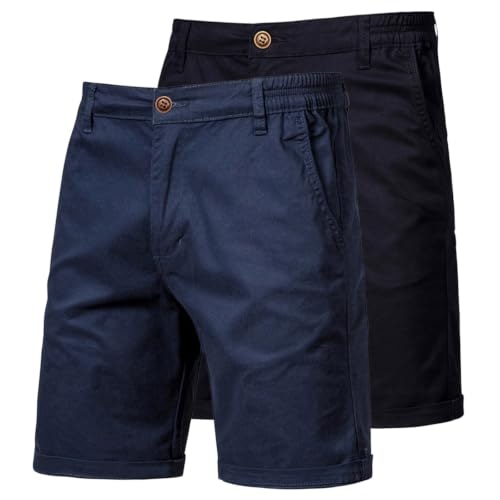 Oymyakon Men's Slim Fit Stretch Chino Shorts 2-Pack: $33.99 Oymyakon Men's Slim Fit Stretch Chino Shorts 2-Pack: $33.99