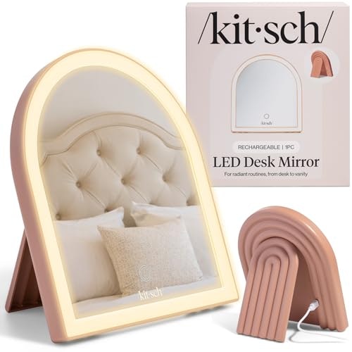 Kitsch Arch Desk Vanity Mirror with Lights: $23.99 Kitsch Arch Desk Vanity Mirror with Lights: $23.99