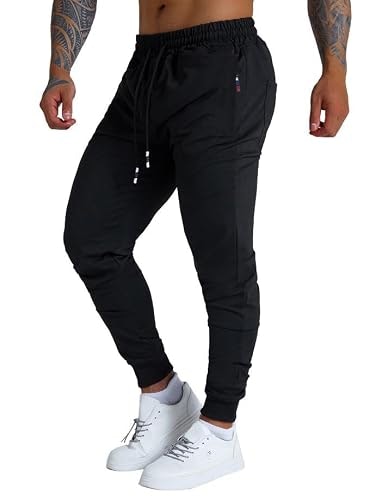 Men's Drawstring Athletic Jogger Sweatpants with Zipper Pockets: $12.74