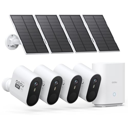 Aosu 3K 5MP Wireless Solar Security Camera 4-Pack: $229.99 Aosu 3K 5MP Wireless Solar Security Camera 4-Pack: $229.99