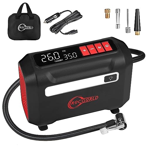 Rocgorld R8 12V Portable Tire Inflator: $27.99 Rocgorld R8 12V Portable Tire Inflator: $27.99
