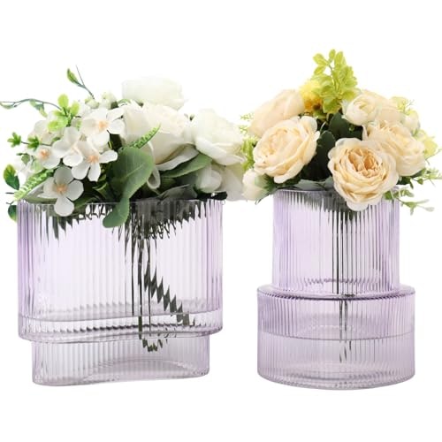 Yanwe1 Ribbed Glass Vase 2-Pack: $33.24 Yanwe1 Ribbed Glass Vase 2-Pack: $33.24