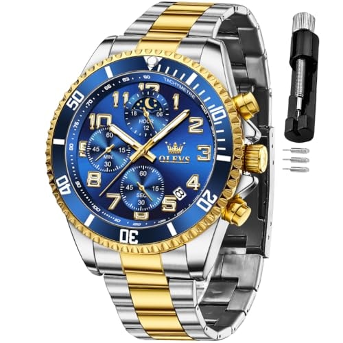 Olevs Men's Chronograph Moon Phase Stainless Steel Watch: $34.22 Olevs Men's Chronograph Moon Phase Stainless Steel Watch: $34.22