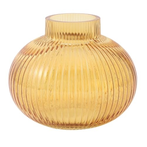 Yanwe 6-Inch Amber Ribbed Glass Vase: $28.03 Yanwe 6-Inch Amber Ribbed Glass Vase: $28.03