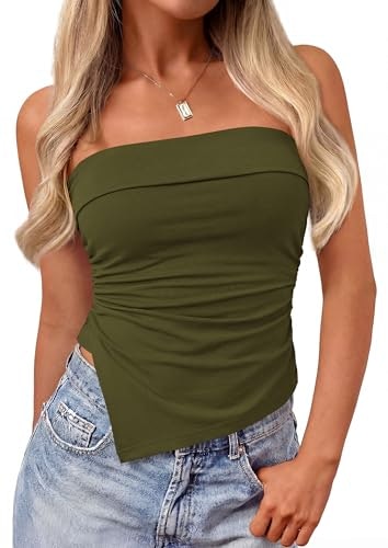 Prettygarden Women's Tube Top: $18.69 Prettygarden Women's Tube Top: $18.69