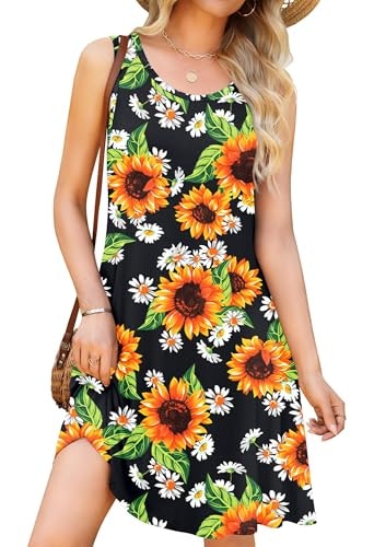 Weaczzy Women's Floral T-Shirt Dress: $9.97