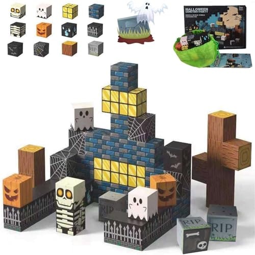 Halloween Magnetic Block Skeleton Building Toy: $17.99