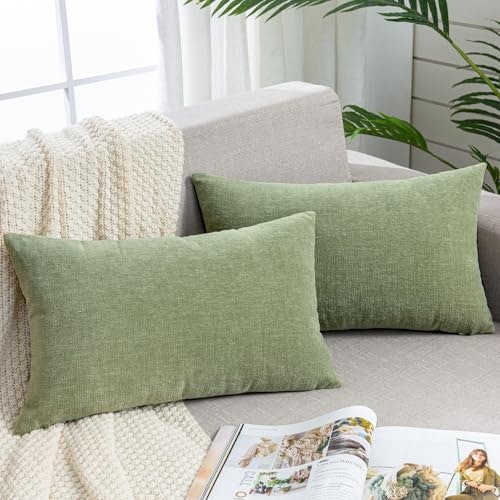 Gawaymay 12"x20" Chenille Lumbar Throw Pillow Covers 2-Pack: $15.29 Gawaymay 12"x20" Chenille Lumbar Throw Pillow Covers 2-Pack: $15.29
