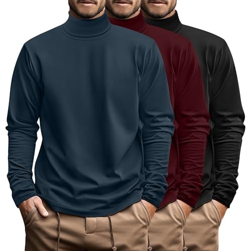Ficerd Men's Big and Tall Turtleneck Shirt 3-Pack: $37.39 Ficerd Men's Big and Tall Turtleneck Shirt 3-Pack: $37.39