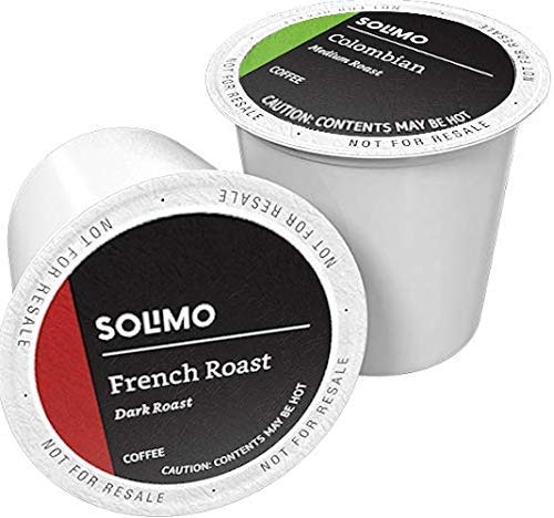 Solimo Colombian and French Roast Coffee Pods 48-Count: $18.10