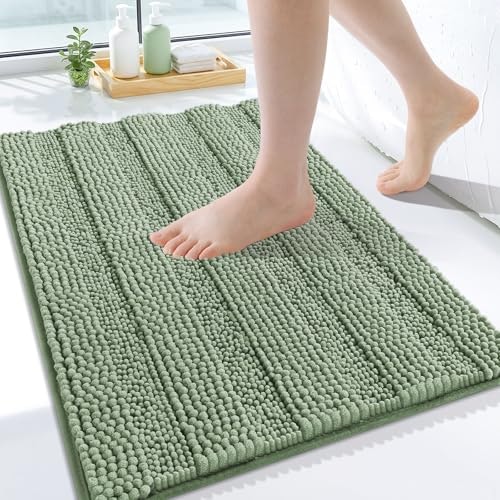 Grandaily 24x16-Inch Chenille Striped Bath Mat: $15.29