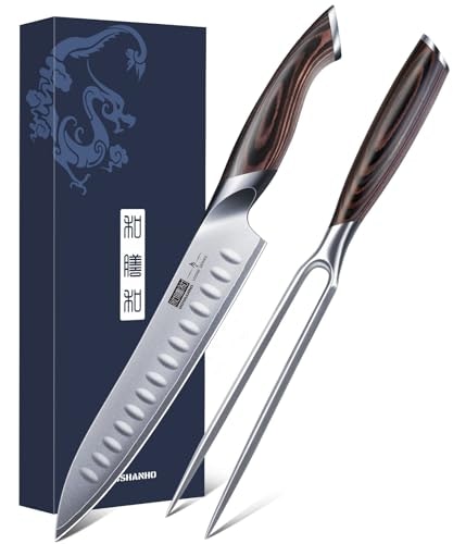 Hoshanho 8-Inch Carving Knife and 7-Inch Fork Set: $59.99