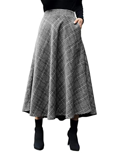 Women's Plaid A-Line Pleated Maxi Skirt: $36.53 Women's Plaid A-Line Pleated Maxi Skirt: $36.53