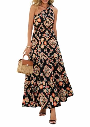 Prettygarden Women's One-Shoulder Floral Maxi Dress: $39.19 Prettygarden Women's One-Shoulder Floral Maxi Dress: $39.19