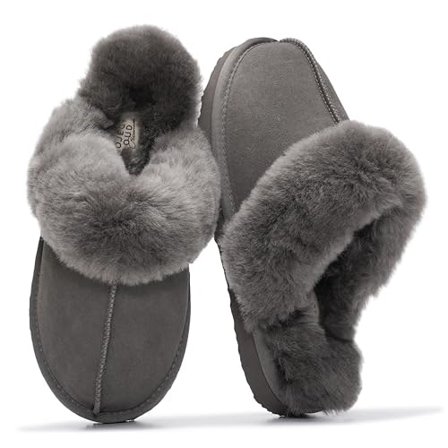 Women's Genuine Leather Fur-Lined Clog Slippers: $42.42 Women's Genuine Leather Fur-Lined Clog Slippers: $42.42