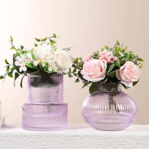 Yanwe1 Ribbed Glass Vase 2-Pack: $33.95 Yanwe1 Ribbed Glass Vase 2-Pack: $33.95