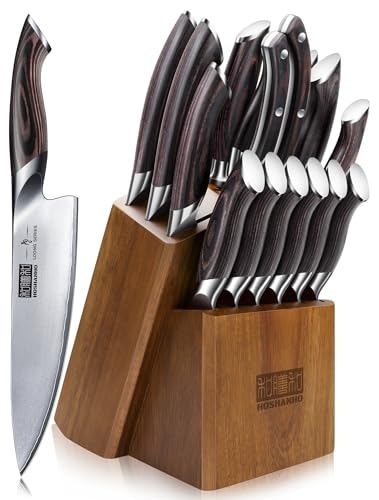 Hoshanho 16-Piece Japanese Kitchen Knife Set with Block: $208.96 Hoshanho 16-Piece Japanese Kitchen Knife Set with Block: $208.96